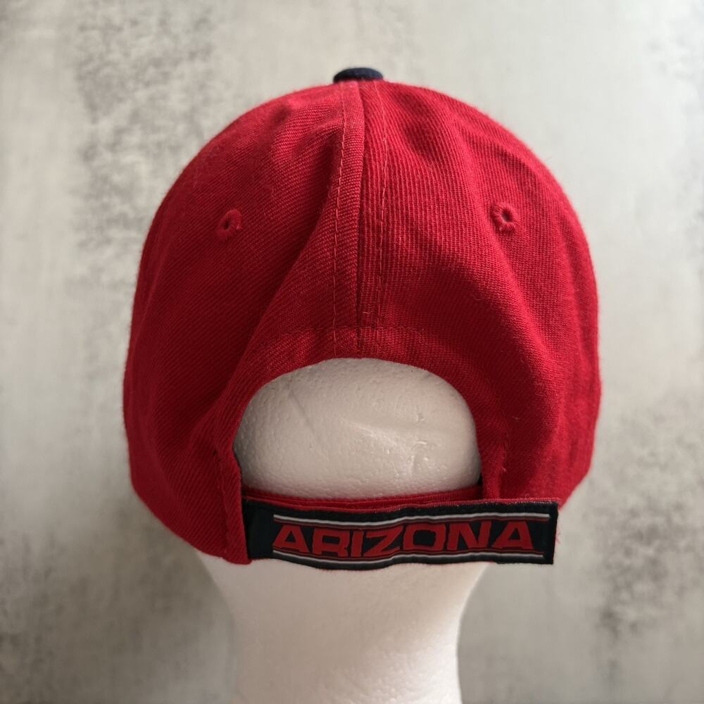 VTG Arizona Wildcats Twins Enterprise Hat Adjustable Baseball Cap Blue White Red - Picture 4 of 7